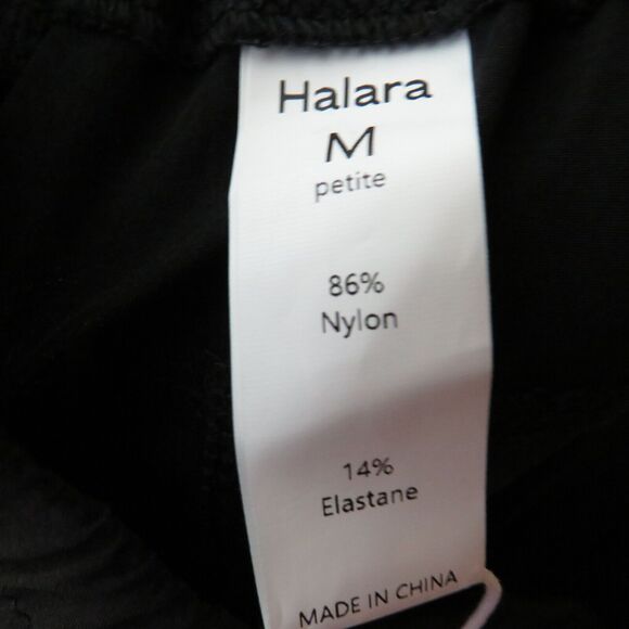 Halara Black High Waist Nylon Blend Elastic Waist UPF Joggers Size Medium Petite - Picture 10 of 10